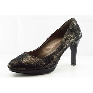 Moda Spana Pump Brown Leather Women Heel Shoes Size 10 M